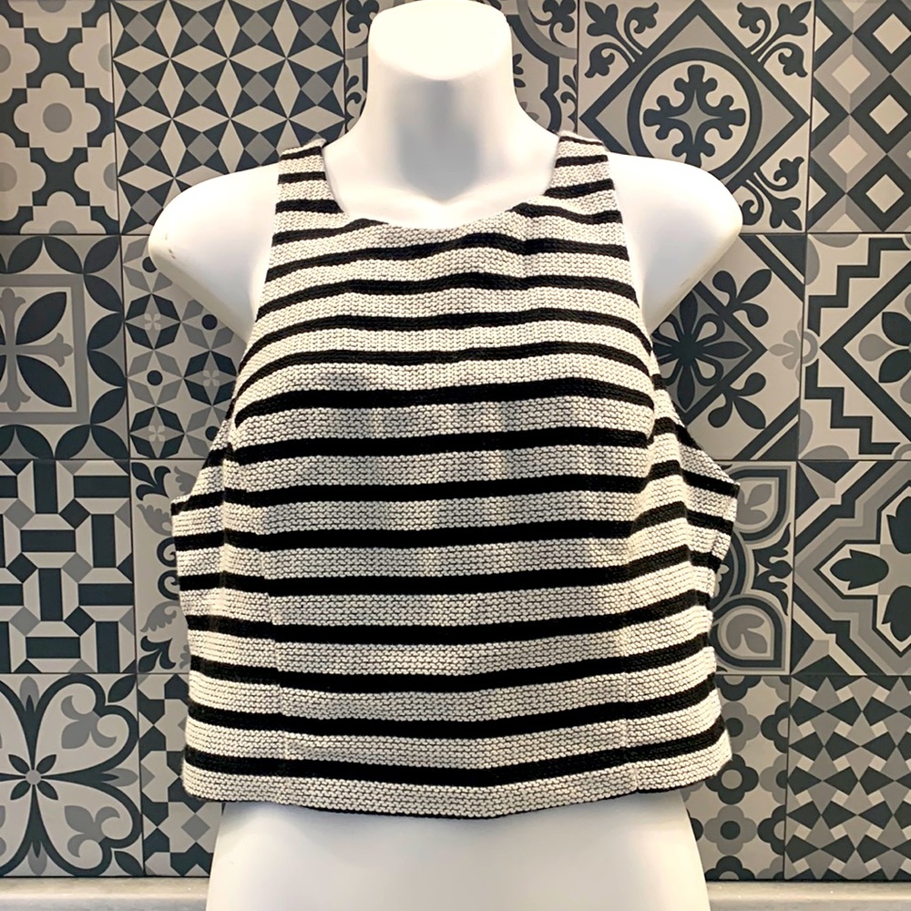 *EXPRESS* TWEED ZIP UP CROP TOP . NWOT